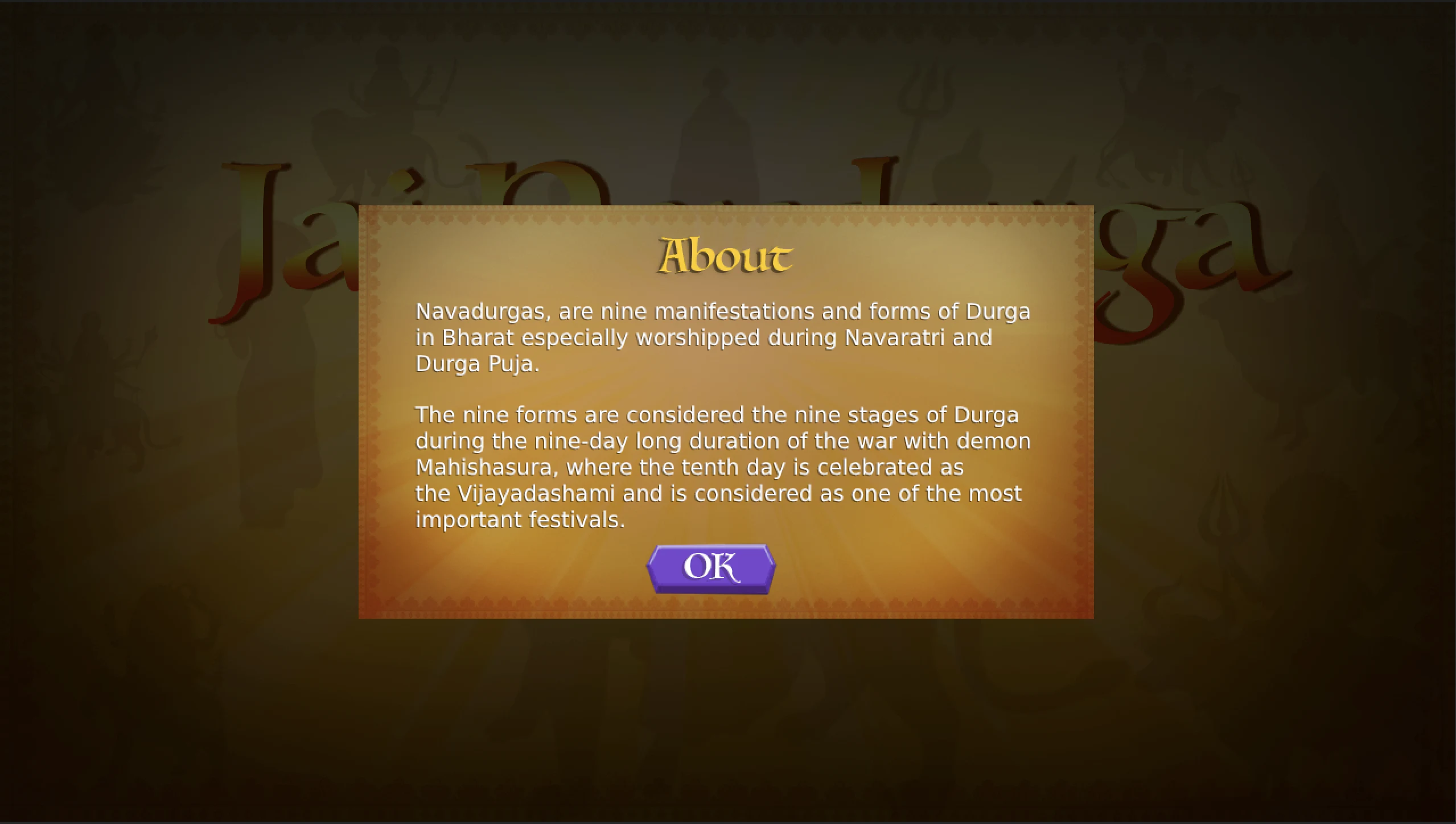 Jai Navdurga Puzzle Game screenshot